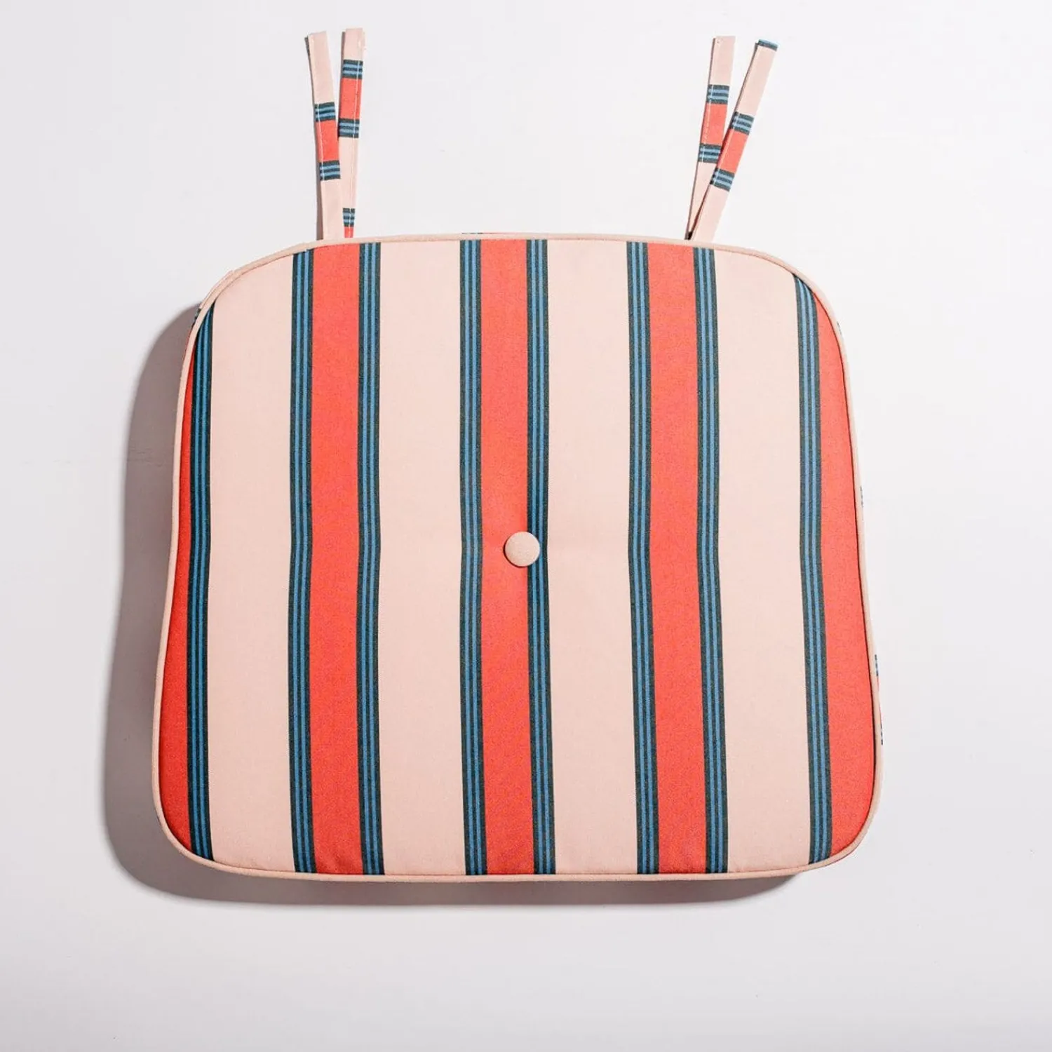 The Al Fresco Chair Cushion - Bistro Dusty Pink Stripe^Business & Pleasure Co. Clearance