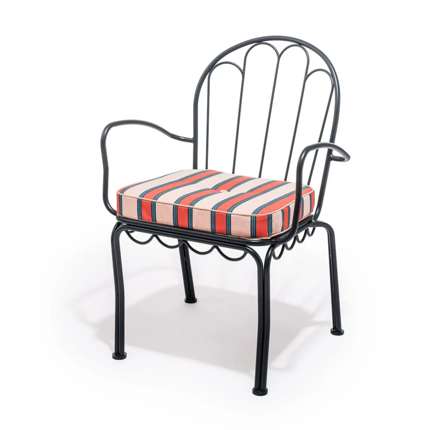 The Al Fresco Chair Cushion - Bistro Dusty Pink Stripe^Business & Pleasure Co. Clearance