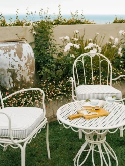 The Al Fresco Chair Cushion - Lauren'S Sage Stripe^Business & Pleasure Co. Discount