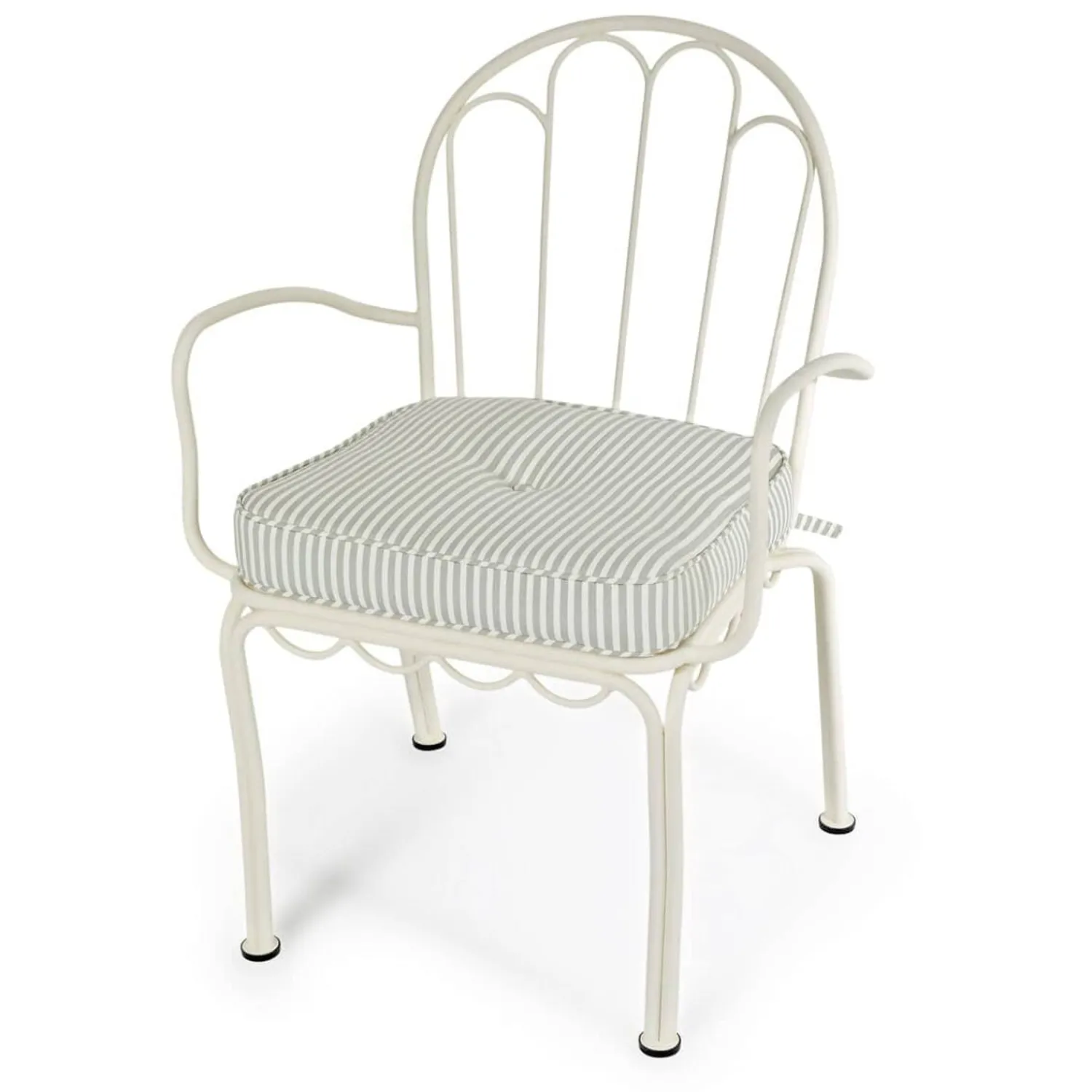 The Al Fresco Chair Cushion - Lauren'S Sage Stripe^Business & Pleasure Co. Discount
