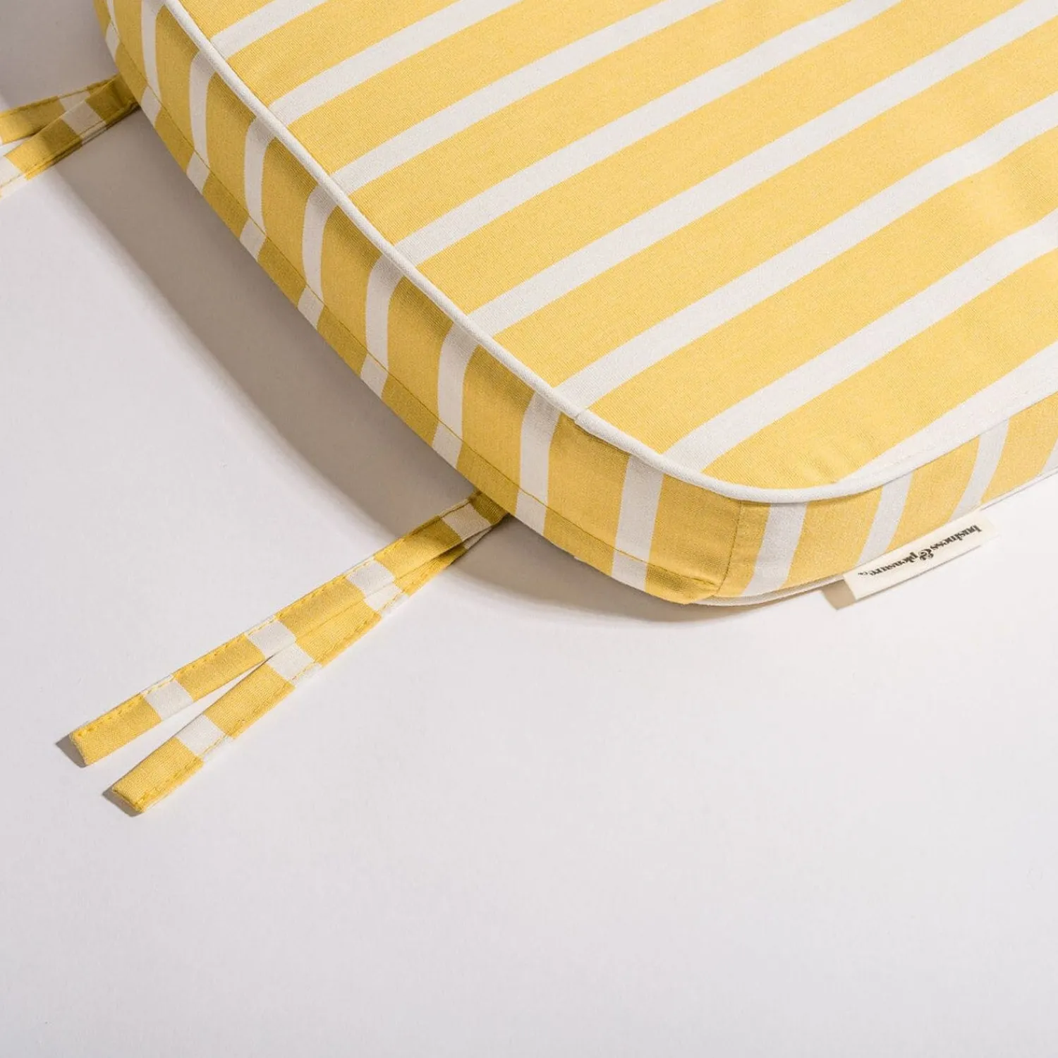 The Al Fresco Chair Cushion - Monaco Mimosa Stripe^Business & Pleasure Co. Online