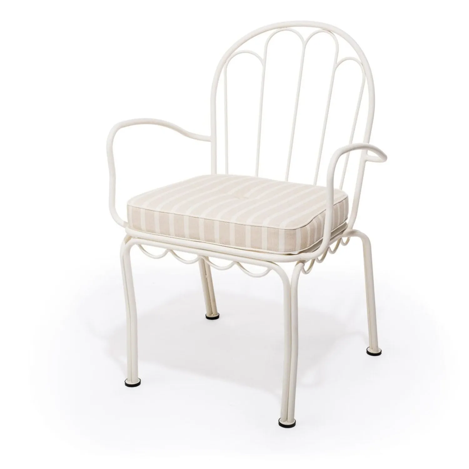 The Al Fresco Chair Cushion - Monaco Natural Stripe^Business & Pleasure Co. Hot