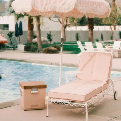 The Al Fresco Sun Lounger Cushion - Rivie Pink^Business & Pleasure Co. Hot