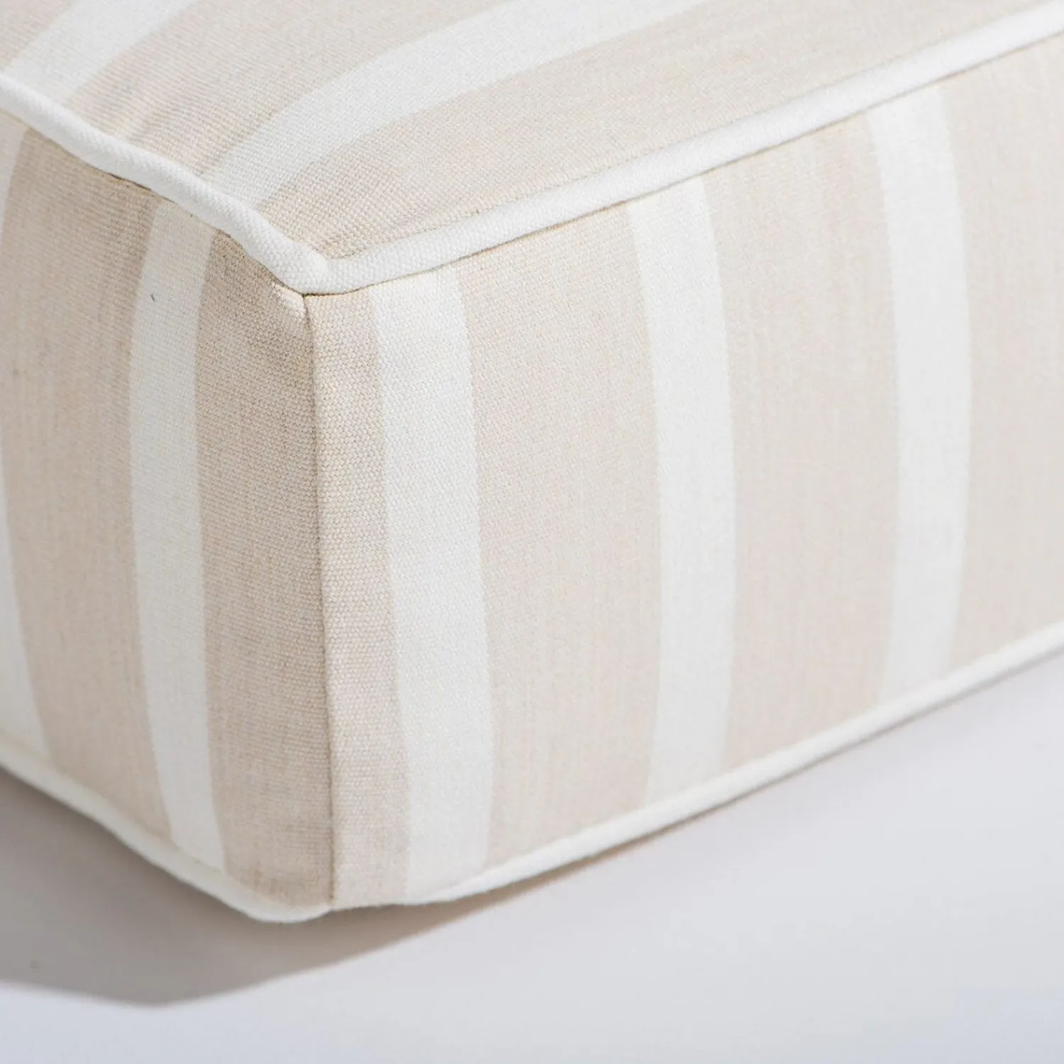 The Al Fresco Sun Lounger Cushion - Monaco Natural Stripe^Business & Pleasure Co. New