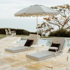 The Club Umbrella - Monaco Black Stripe^Business & Pleasure Co. Hot
