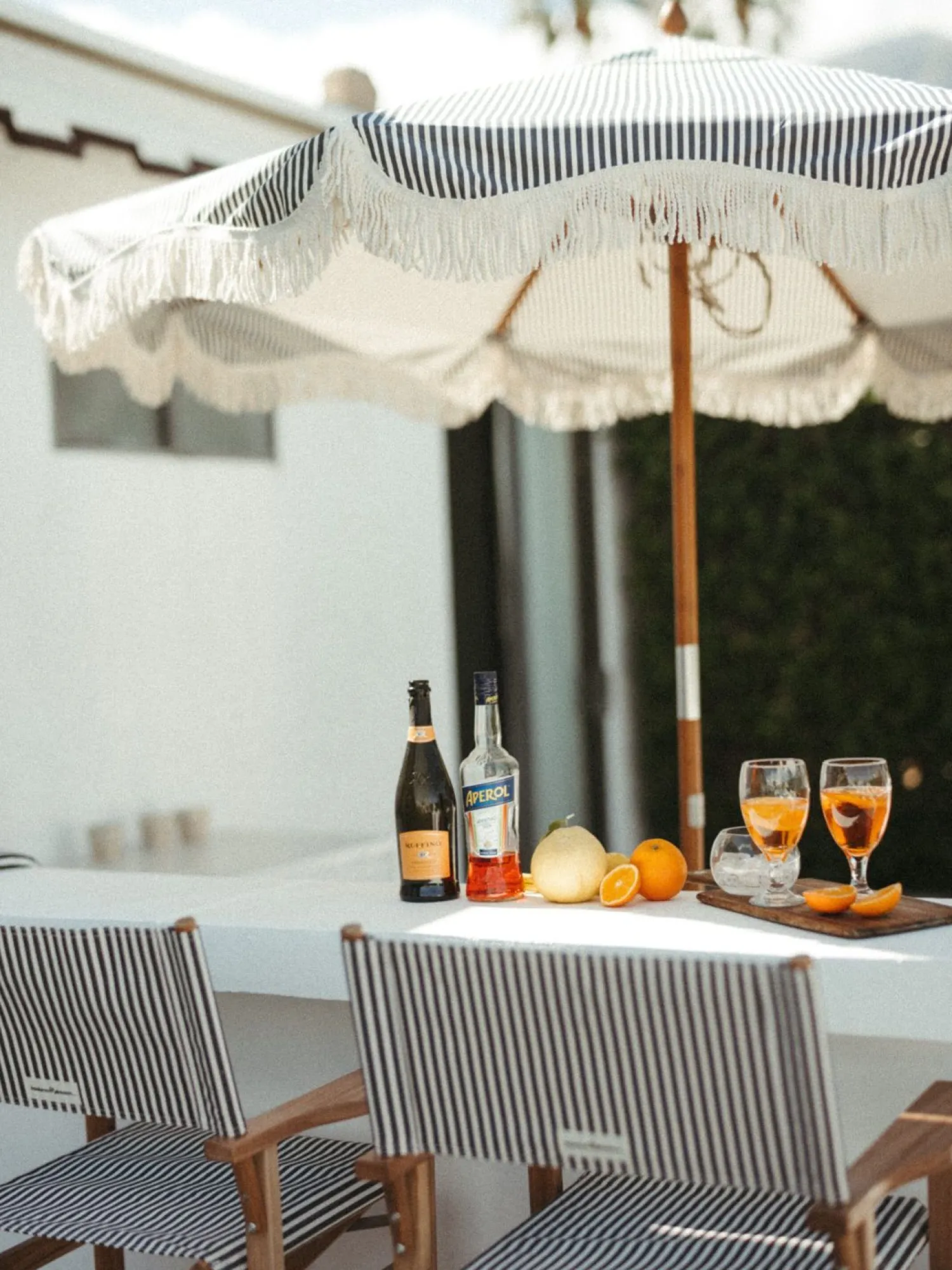 The Directors Chair - Bar Height - Lauren'S Navy Stripe^Business & Pleasure Co. Clearance