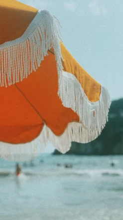 The Holiday Beach Umbrella - Vintage Gold^Business & Pleasure Co. Sale