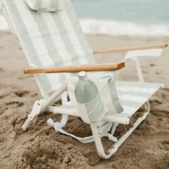 The Holiday Tommy Chair - Sage Capri Stripe^Business & Pleasure Co. Best