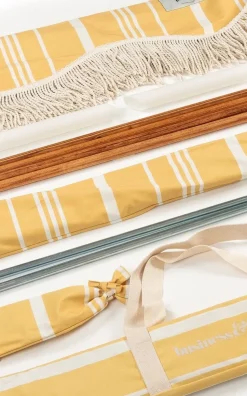 The Premium Beach Tent - Vintage Yellow Stripe^Business & Pleasure Co. Best