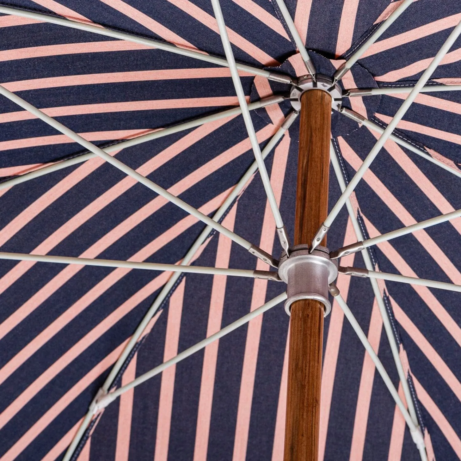 The Premium Beach Umbrella - Monaco Navy And Pink Stripe^Business & Pleasure Co. Discount