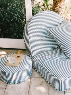 The Reclining Pillow Lounger - Lauren'S Navy Stripe^Business & Pleasure Co. New