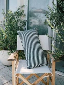 The Rectangle Throw Pillow - Lauren'S Navy Stripe^Business & Pleasure Co. Fashion