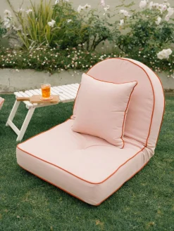 The Small Square Throw Pillow - Rivie Pink^Business & Pleasure Co. Fashion