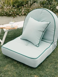 The Small Square Throw Pillow - Rivie Green^Business & Pleasure Co. Sale